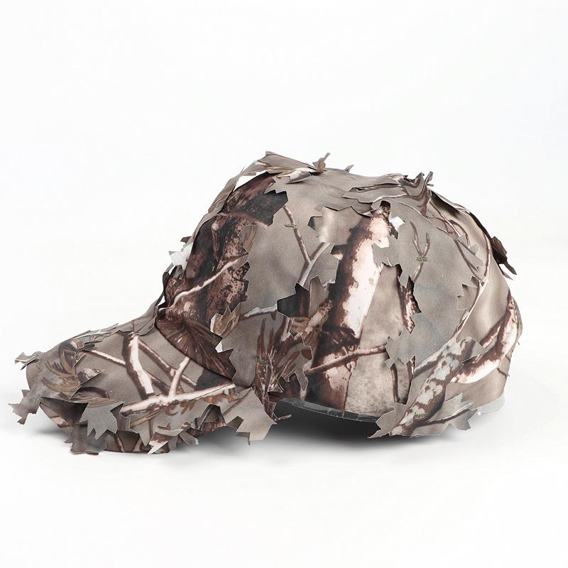 Leaf-Patterned Bionic Camouflage Baseball Cap — American-Style Outdoor Training & Jungle Concealment Hat with Curved Brim and Soft Crown