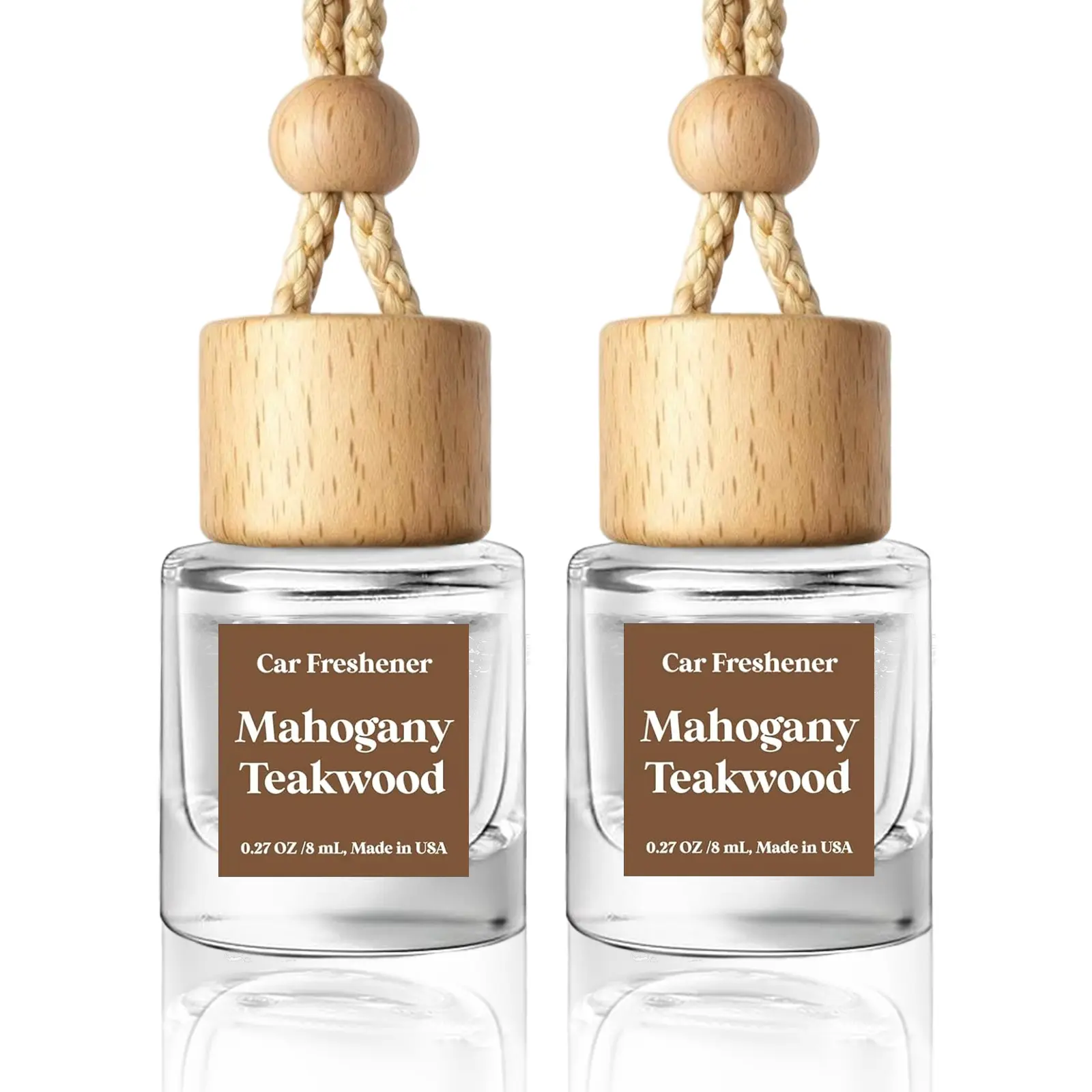 2 Pack Teakwood Ice Car Air Freshener Hanging Car Diffuser Frangrance Freshener Made in USA Last 60 days
