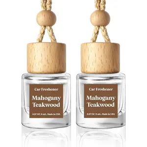 2 Pack Teakwood Ice Car Air Freshener Hanging Car Diffuser Frangrance Freshener Made in USA Last 60 days