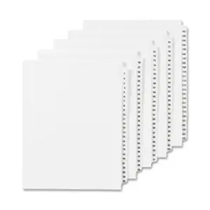 Avery AVE01058 Numeric Divider- 58- Side Tab- 11 in. x 8.5 in.- 25-PK- White