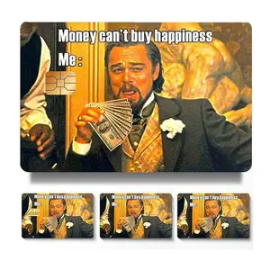 4pcs Card Skin Sticker Money Funny Meme for EBT, Transportation, Key, Debit, Credit Card Skin - Protecting and Personalizing Bank Card - No Bubble, Slim, Waterproof, Digital-Printed debit card skin for credit card debit card sticker