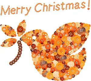 1000-Pieces Christmas Buttons 2 Holes and 4 Holes Orange Round Craft  Buttons for Sewing Scrapbooking Christmas DIY Craft Decoration(Orange)