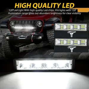 4PCS 6 Inch LED Work Light Bar Super Bright Offroad Driving Light for Jeep Truck ATV UTV Enhanced Safety & Performance cars