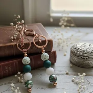 Secret Santa Key Charm - Perfect Holiday Gift for Stockings & Gift Exchanges - Elegant Keychain with Festive Style