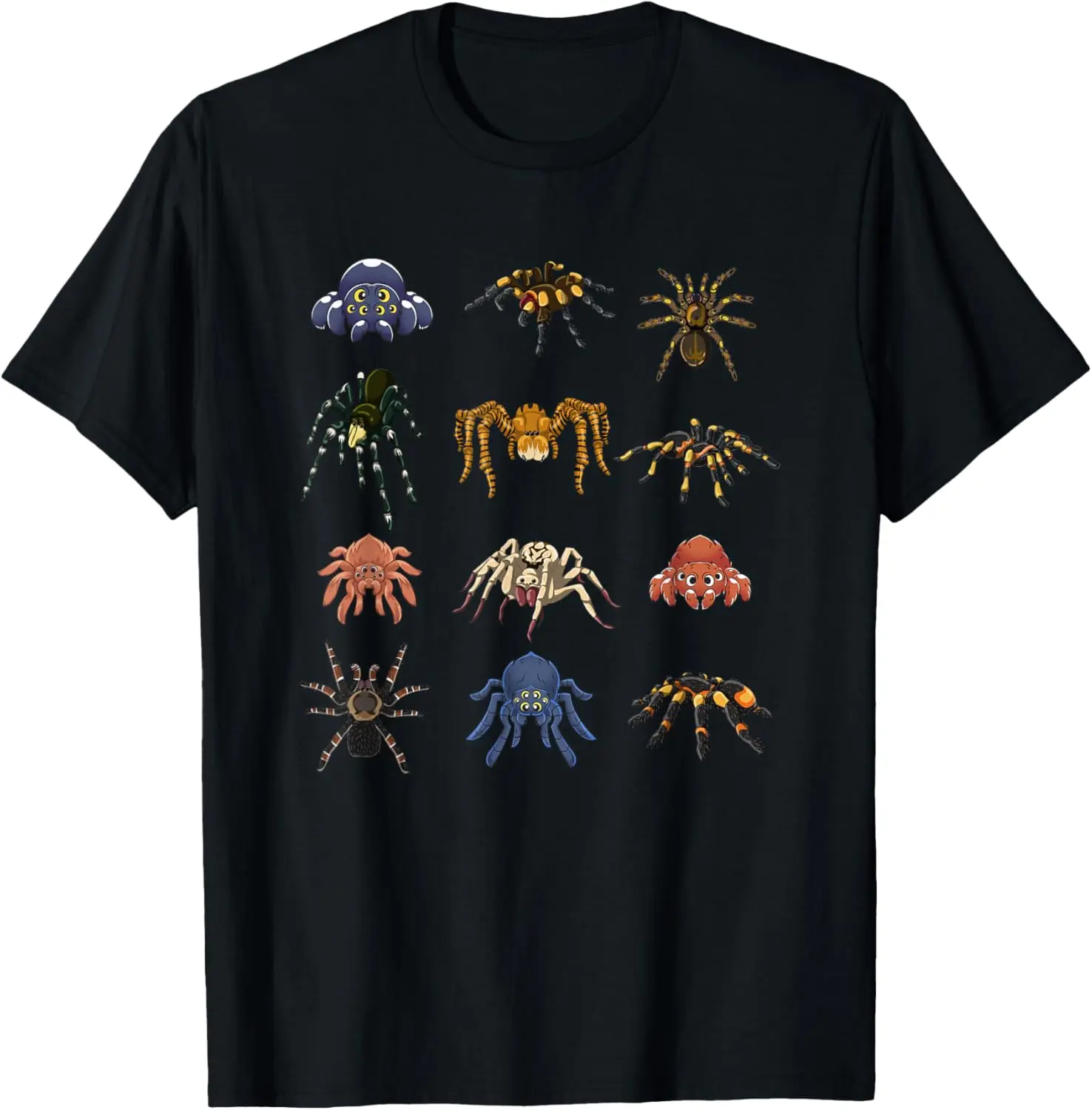 Women's Tarantula Graphic T-shirt, 100% Cotton Short Sleeve Top with a Regular Fit and Graphic Front, Plus Size 3XL Available, Streetwear, All Seasons, Shortsleeve, Fabric, Minimalist, Style, 4Xl, Casual, Everyday, Tshirt, Tarantula Print, Breathable