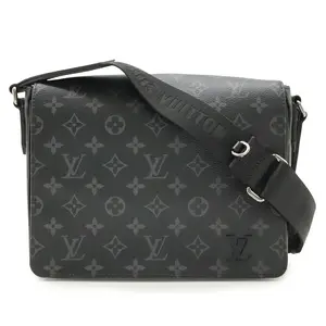 Pre-owned Louis Vuitton Canvas Shoulder Bags District PM Monogram Eclipse Shoulder Bag
