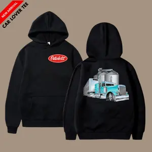 Peterbilt Feed Hauler Truck Vintage Graphic Hoodie – Blue Grain Hauling Hoodie, Semi Truck Pullover for Trucker, Vintage Unisex Outfit, Gift for Truck Drivers
