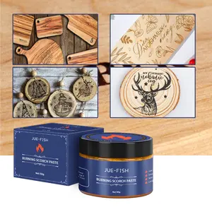 Jue-Fish Wood Burning Paste Outdoor DIY Pyrography Wood Paste Leather Canvas Paper Combustion Paste