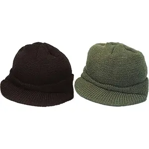 Jeep Cap Official Genuine GI Warm Beanie Skull Visor With Brim USA Made