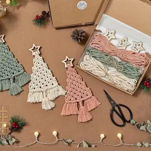Christmas Tree Decoration Kit, Handmade DIY Hanging Ornament Set, Perfect Holiday Gift for Family & Friends, 3-Piece Craft Bundle