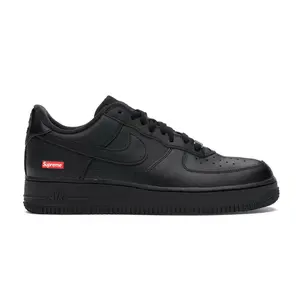Nike Air Force 1 Low-Top Supreme Black Basketball Shoes, Athletic Shoes for Sports & Outdoor Activities