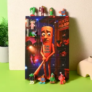 24-Piece Set Tungtungtung Sahur Countdown Calendar, 24-Day Collectible Decoration Gift, Christmas & New Year Present, Creative Decor, Model_xinghao Yl007