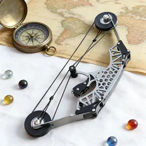 Large Yuhu Bow Set, Composite Archery Bow for Indoor Outdoor Leisure, Stainless Steel Hunting Shooting Practice, Entertainment Competition
