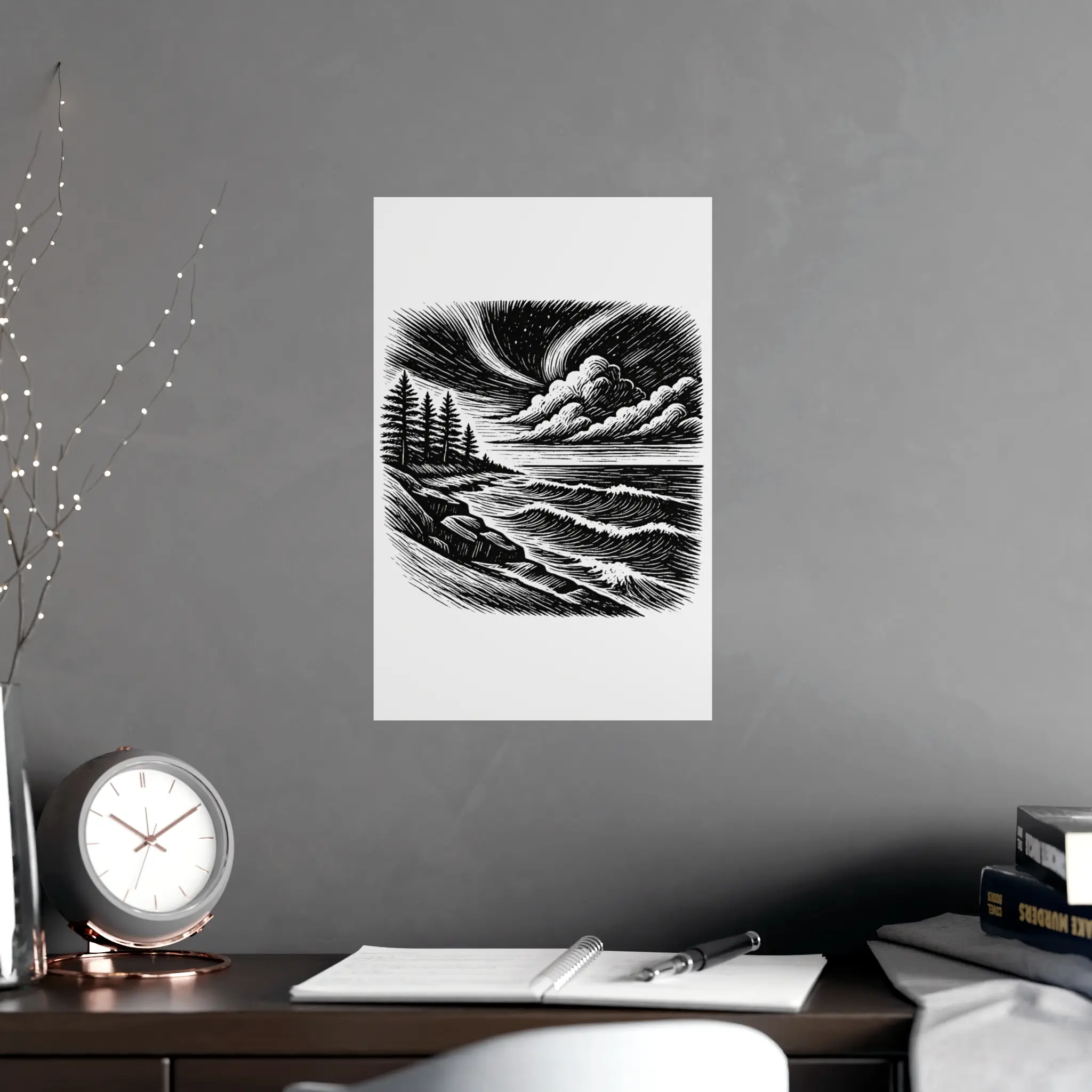 11"x17" Vertical Artistic Photo Poster - Multi-Size Water Resistant Paper Wall Print, Original Graphic Art by Galit Aura, Coastal Nature Home Decor Supply for Room Accent, Wipe-Clean Decor Inspo