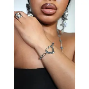 Opal Heart Charm Bracelet