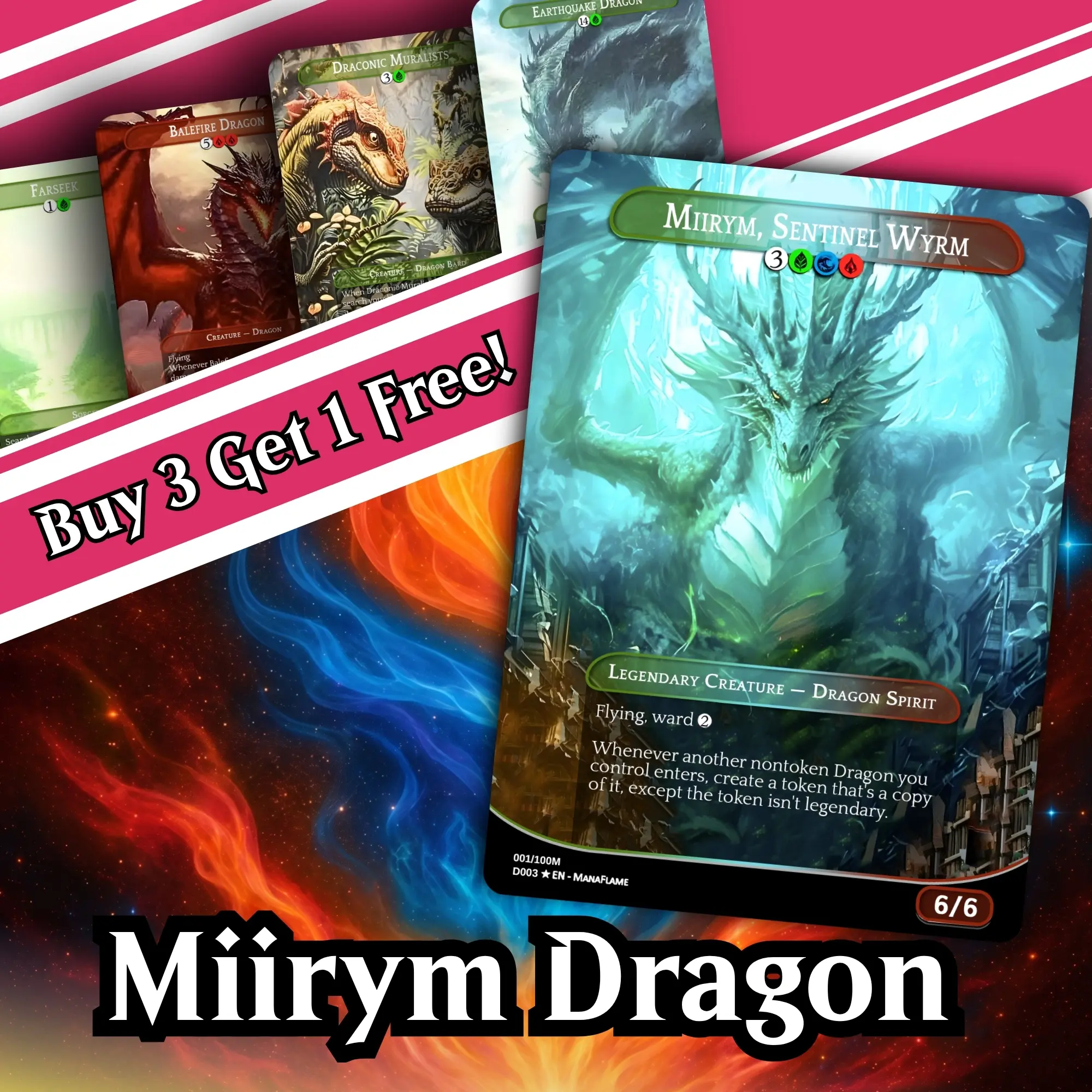 Miirym Dragon Tribal Proxy Commander Deck – 100+ Cards & Tokens | Temur Dragon EDH Deck