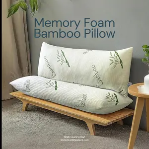 Memory Foam Bamboo Pillow - Queen (Set of Two)
