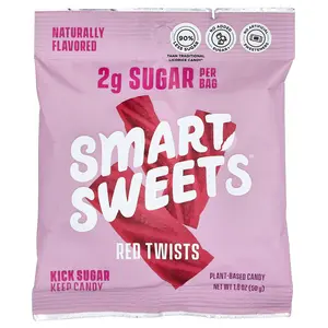 SmartSweets Red Twists, Berry Punch, 1.8 oz (50 g)
