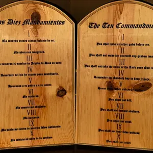 The 10 Commandments - English and Spanish Set of 2 (11" x 18")