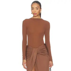 SNDYS Katya Long Sleeve Top in Mocha