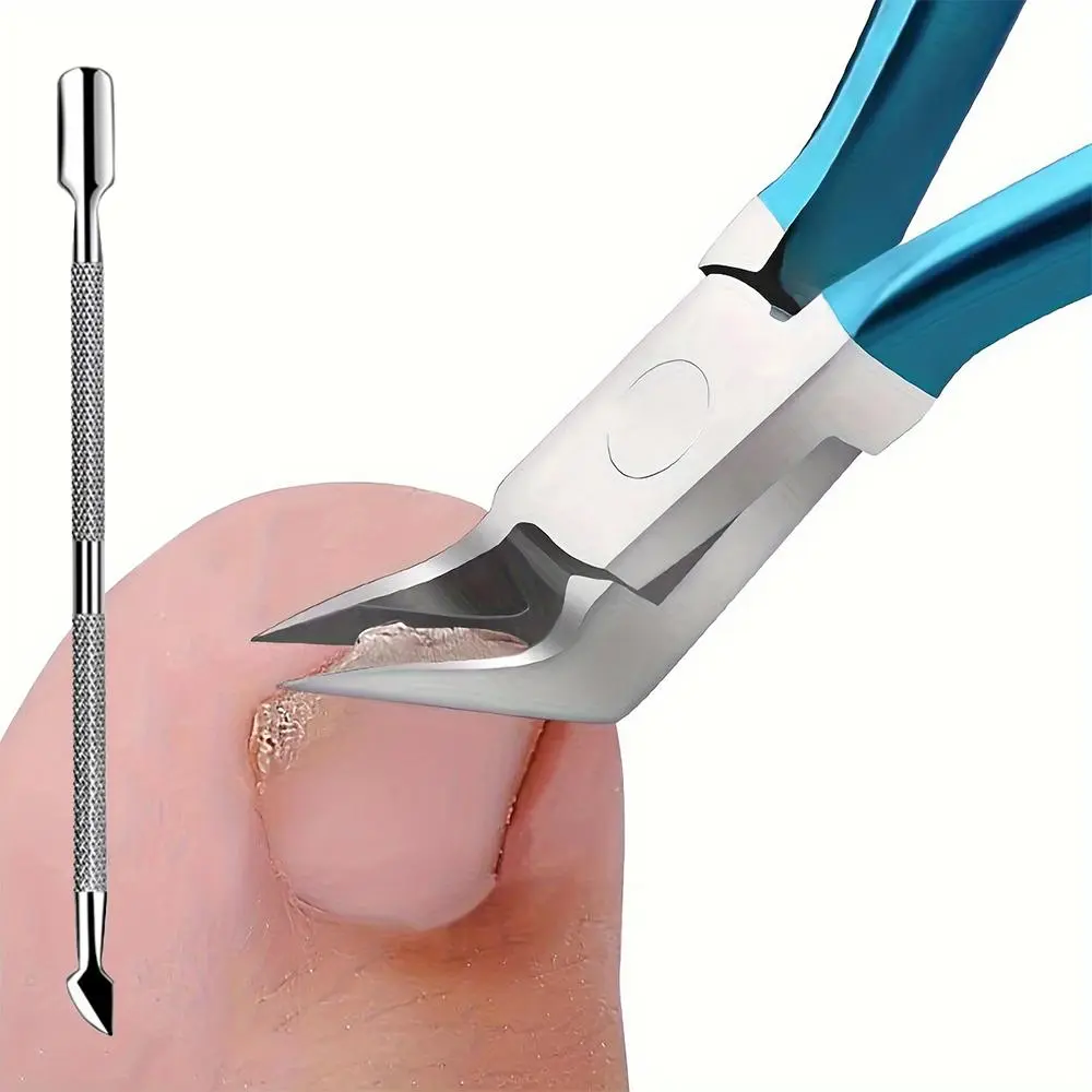 Precision Professional Nail Clippers, 2 Counts/set Ultra-sharp Thick Nail Trimmer & Edge Cutter for Perfect Manicure & Pedicure At Home,  Nail Supplies, Nail Cutter Blade, Nail Clipper Kit
