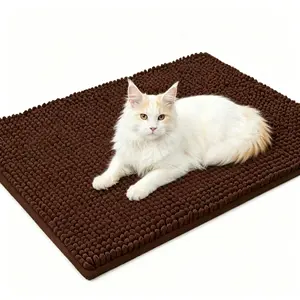 23.6*35.4in Ultra Absorbent Chenille Door Mat, Non Slip TPE Backing Rug, Washable Floor Mat for Entryway Bathroom Kitchen Patio, Traps Mud & Wet Paws, Indoor Outdoor Home Rug