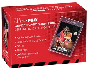 Ultra Pro Graded Card Submission Semi Rigid 1/2-inch Lip Tall Sleeves (200ct)