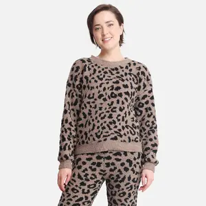 ComfyLuxe Leopard Pattern Luxury Soft Sweater