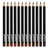 NABI Pencil Format Lipliner Set - 12 Brown Type-A, 12 Red 5.5in Cosmetic Pencils, Long-Lasting Matte Lip Definition, Beeswax & Mineral Oil for Smooth Application, Pigmented Beauty Products