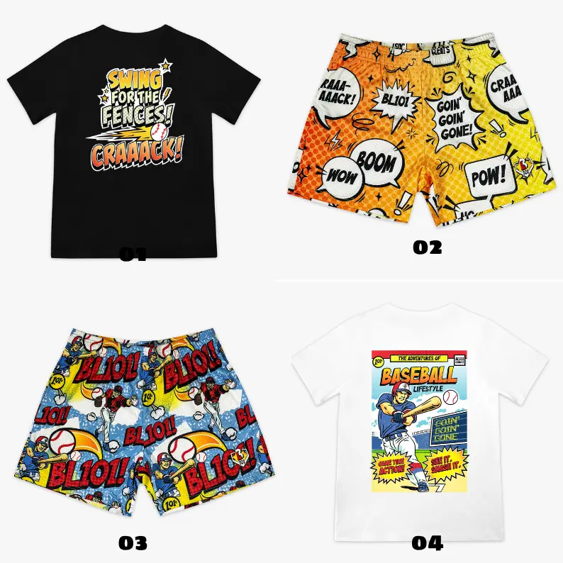 Baseball Lifestyle 101 Comic Book Collection Tee & Short