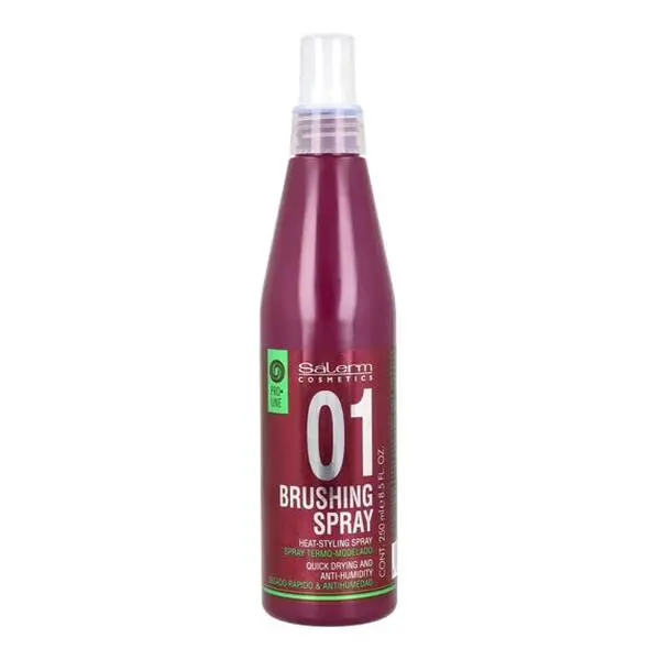 Salerm Keratin & Wheat Protein Heat Protectant Brushing Spray, 250ml (8.5 fl.oz.), Hydrating, Detangling