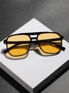 Men's Pilot Frame Eyeglasses, PC Material, Multiple Colors Available, Ideal for Travel & Vacation, Back-To-School Season