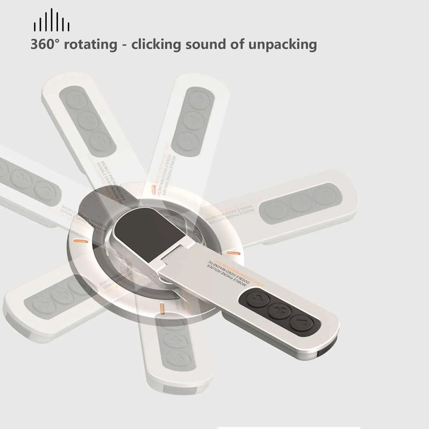 360°Rotation Magnetic Finger Ring Holder Double-Sided Magnetic Phone Grips Stand For  Phone