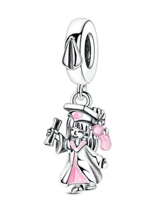 Silver Color Graduation Girl Pendant, Perfect for 3mm Bracelet Necklace DIY, Elegant Summer Celebration Jewelry, Super Value Gift, DIY Jewelry Accessories
