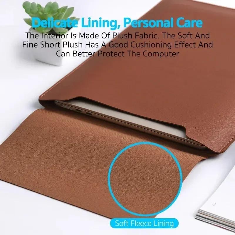 Minimalist PU Leather Laptop Case, Laptop Cover, Scratch Resistant Solid Color Laptop Sleeve Bag, Notebook Sleeve Bag, Computer & Laptop Accessories for Apple MacBook Air Pro 13 M1 M2 2020 ASUS 11 12 13.3 14 15 15.6 16 Case