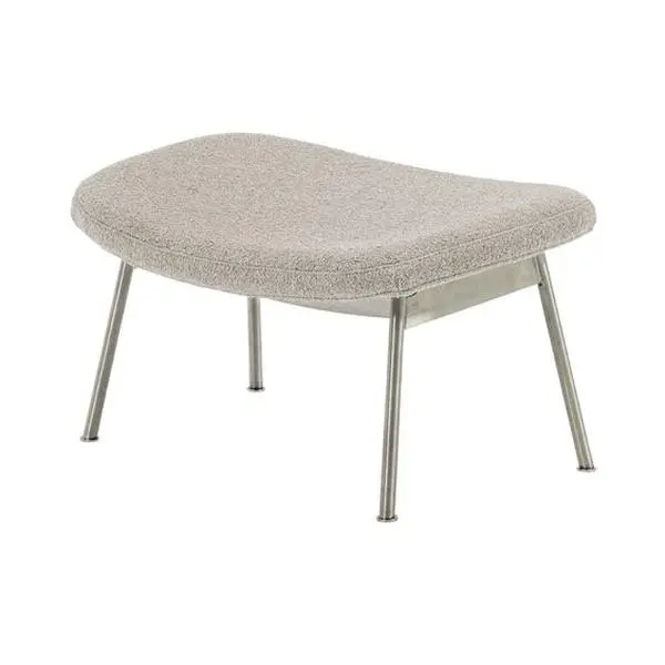 Modern Elegance, gray Padded Chair with Unique Metal Legs