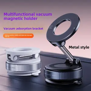 Vacuum Magnetic Phone Holder for Car, Magsafe Foldable Adhesive Car Phone Mount