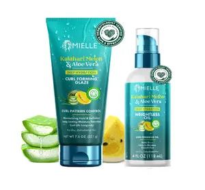 Kalahari Melon & Aloe Vera Deep Hydration Haircare Bundle with Curl Forming Glaze & Weightless Oil