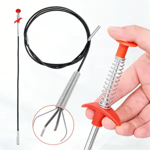 4-Claw Flexible Grabber Reacher Tool with Bendable Hose for Litter Home Sink Drains Bathroom & Hard-to-Reach Areas Ideal for Home Use