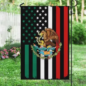 USA Mexico Garden House Flag, Edgy American Mexican Household Decor, Aesthetic Mexican Yard Decor, Gift for Father's Day and Dad's Birthday