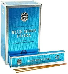 Anand Incense Masala Incense Sticks Wholesale Pack 12 Boxes x 15 Grams 180g Aroma Scent Black Nag Champa Natural Masala Incense Sticks Blue Moon Flora Floral Fragrance