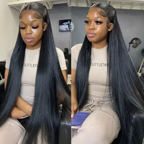 BLING HAIR 180 Density Brazilian Heat Resistant Bone Straight HD Lace Frontal Wig, 13x4-13x6 Transparent Lace Design, 13x6 Human Hair HD Lacefrontal Wig sohochic
