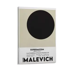 Kazimir Malevich Exhibition Poster Malevich Suprematism Black Circle Print Canvas Poster Bedroom Decor Sports Landscape Office Room Decor Gift Frames Ornaments Wall Artistic Decoration Photo