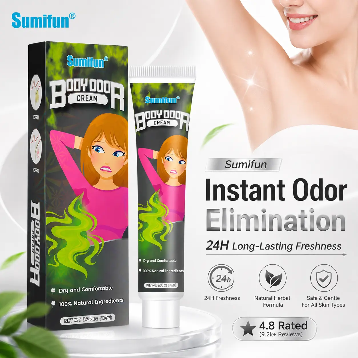 Underarm Care Cream Gentle Cleansing Care | Long-Lasting Freshness | Plant-Based Formula | Suitable for Men and Women