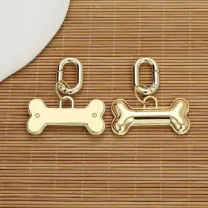 Gold Bone Dog ID Tag - Anti Loss Engraved Pet Tag for All Dog Sizes - Stylish and Durable