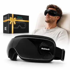 Nekteck fathersdaygift Eye Massager with Heat & Bluetooth Music, Comfort Eye Mask for Relaxation, 5 Massage Modes, 15 mins Auto-Off, Ideal Gift for Men & Women,Christmas 's Day Present