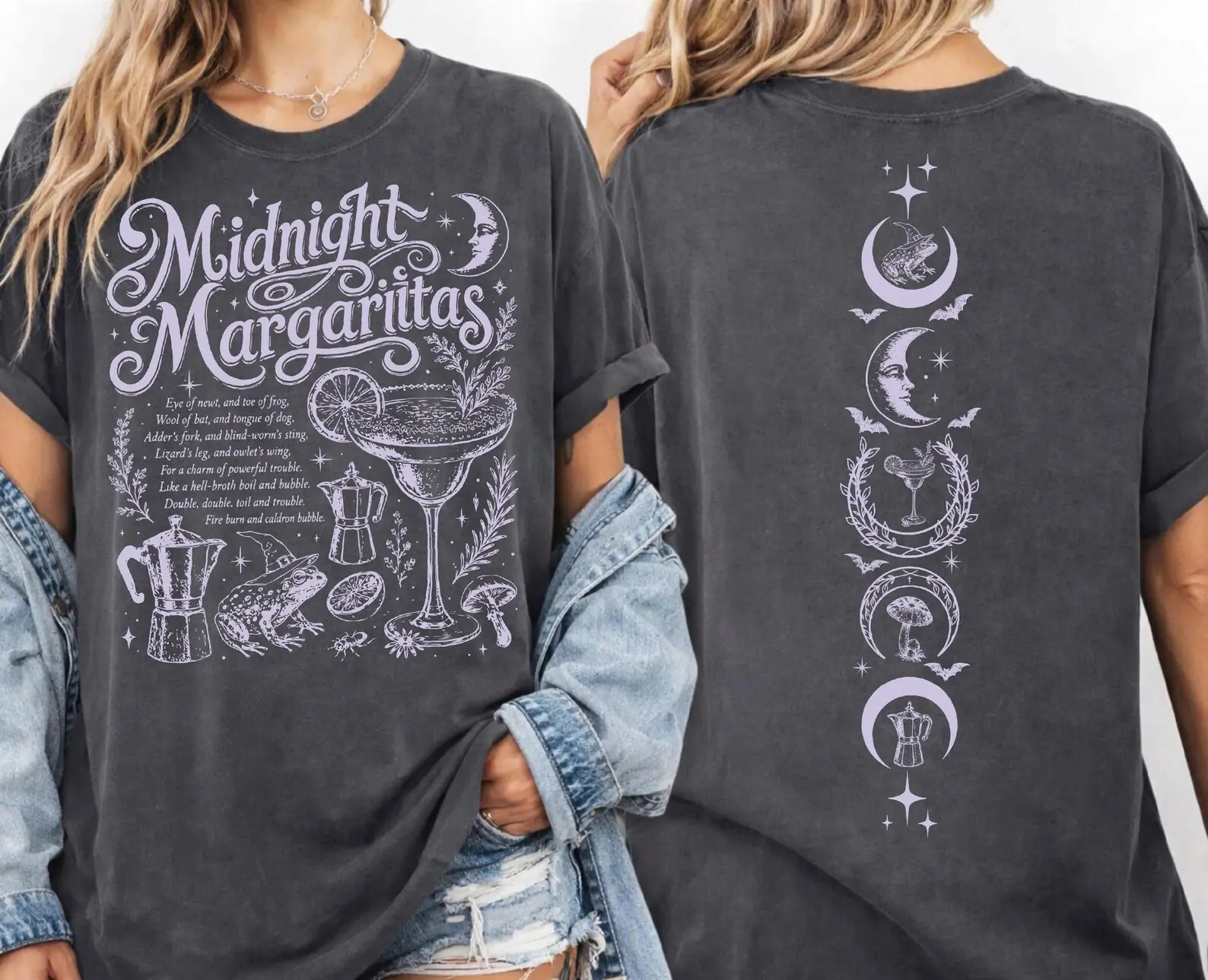 Vintage Owens Sisters Apothecary 2-Sided Shirt, Practical Magic Graphic Tee, Rosemary Lavender Salt Spell Unisex T-Shirt