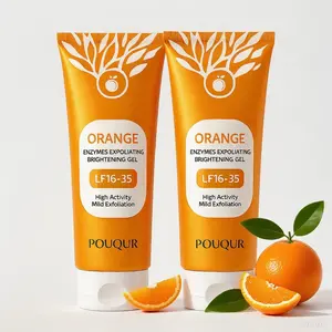 Orange Exfoliating Gel, Moisturizer Face Body Scrub Gel,Deep Cleansing Moisturizing Facial Exfoliator,Natural Orange Peeling Gel Face Scrub