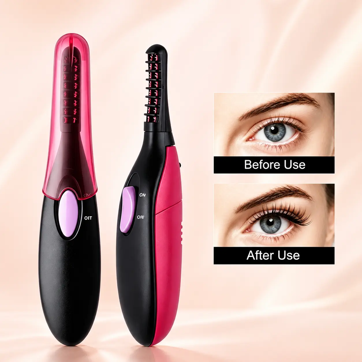 Heated Eyelash Curler, Single Item Electric Lash Curling Tool with AAA Battery, Long-Lasting Curl, Natural Lift, Mascara-Compatible Beauty Makeup Tool, Ideal Gift for Women, Long-Lasting Curls, Lash Curler Electronic Makeup Tool