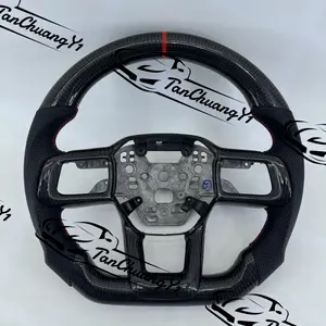 Carbon Fiber Steering Wheel Fit for Ford Mustang GT 2024-2026 with Trim